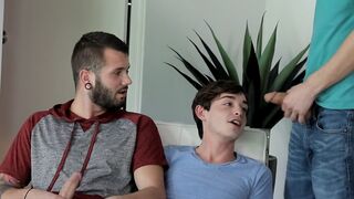 Threeway of double ass fucking by gay brothers, marvelous! - Grayson Lange, Johnny Hill, Chad Piper