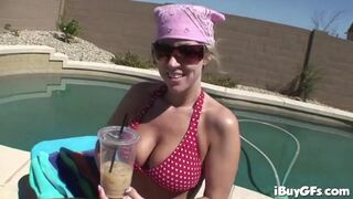 Carolyn Reese with huge tits shower snatch