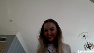 Picked up beautiful babe lets me cum inside