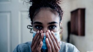 PURE TABOO Scarlit Scandal takes the delivery guy's meat on the couch!