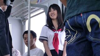 Bombshell dorm chick likes to travel with trains