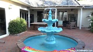 Little Bailey petite whore sucks off meat