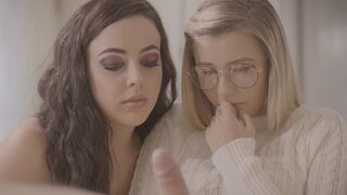 PURE TABOO Virgin university hottie does it with her slutty BFF & stepbrother