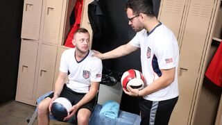 PRIDE STUDIOS Locker Room Psychology Leads to Bareback Assfucking Fucking - Chandler Scott, Angel Ventura