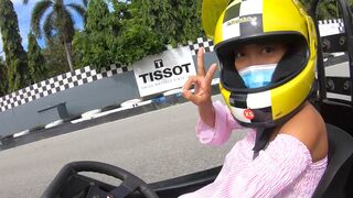 Go karting & fucking with charming amateur Thai teen with a round ass
