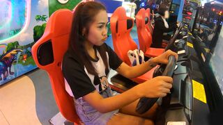 Thai COUGAR GF jerks dick after a day out in the mall