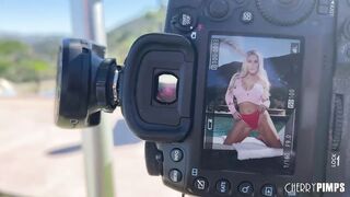 Cherry of the Month Savannah Bond BTS Plays With Huge Tits
