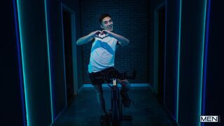 Naked spinning lesson turns into naughty gay ass pumping session - Dante Colle & Ashton Summers