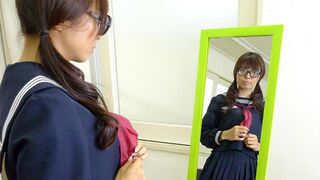 Azusa Misaki in uniform fucked at school