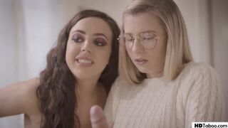 Virgin stepsis & BESTFRIEND playing a dirty game with jerk brother