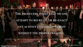 Brunette teaches blonde assfucking bdsm fuck