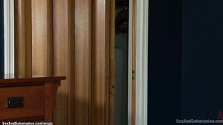 Step Daddy vibrates tied & gagged teen