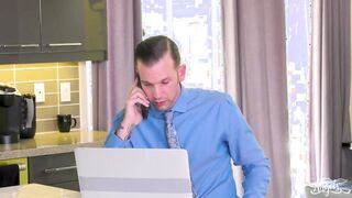 Trans fuck after a hard workday