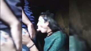 Not very decent street prostitute amateur TS cum on face & fuck