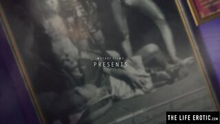 Lovely Emily J vigorously fingers her bushy snatch