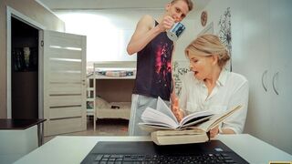 TUTOR4K. Lucky fellow manages to fuck mesmerizing lady who is his tutor