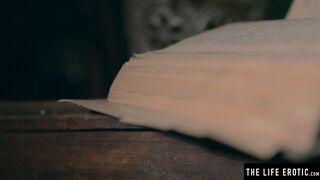 Beautiful Mira V licks a sex toy before fucking herself