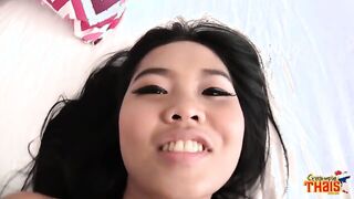Thai babe with big natural titties loves to be stuffed full or shaft & filled with seed