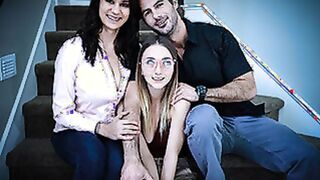 FOSTER TAPES Lonely Foster step daughter Offers Her Body - Alexis Zara & Macy Meadows