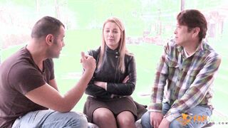 Nikki Dream taking down her pantyhose & fucking in semi-public