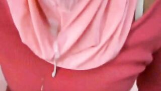 I Cum On A Cheater Arab Wifey's Hijab