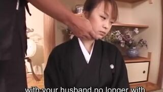 Subtitled mourning Japanese wife Aya Otosaki debt payback