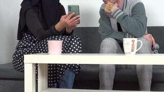 For his help he wants to taste a niqab snatch