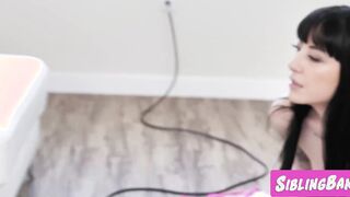 Adorable teens Charlotte Sartre & Leda Lotharia took care of my meat until it erup