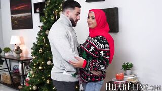 There is nothing like Christmas spirit to spice things up as Arab beauty rides a f