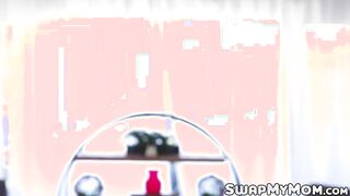 Stepmommies Vivianne DeSilva & Misty Meaner never imagined they would fuck their