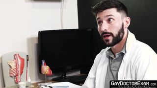 Muscular Scott Demarco extracts  adorable Rob Quins semen sample after rough ass fucking se