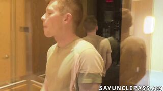 Damian Rose kneels down & worships Jax Thirio fat shaft