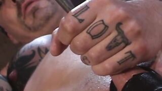 He finds a long silver rod & decides to fuck his shaft in a sensational-soundin