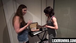 Big Boobed Alice Maze comforts her stepmommy Lucy Love with sex toys