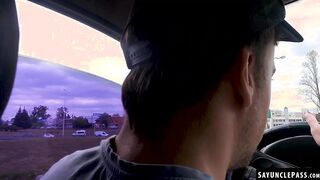 Driver Jonas Matt helps Isra Hell with a hard pounding in return