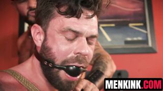 Unshaved Sexystache used & dominated by merciless fucker James Fox
