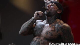 Hung DILF Masculine Jason destroys the anus of hunk Bruce Jones