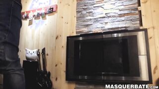 Handsome Zack Lemec makes his cock harder through wanking