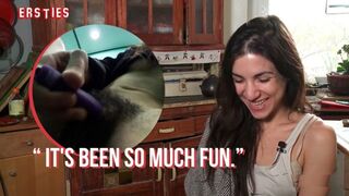 Ersties - Magena Plays With Her Bushy Cunt Inside an Elevator