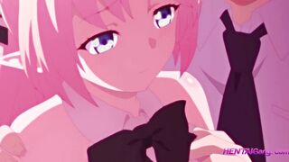 Sweet Kouhai Confesses & Gets Creampied Rough by Classmate in Club Fantasy