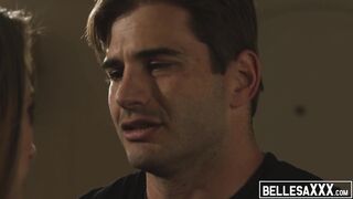 Horny teen Kyler Quinn sensual cock ride after muff licking