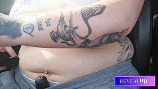 RevealMe  BUXOM GODDESS TIT PLAY & MASTURBATION IN CAR: BIG BREASTED SOLO FANTASY