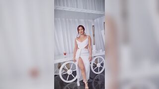 #ginger #whitedress #angel #summerfit #longlegs #seductive #wineoclock