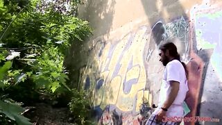 Long bearded amateur guy Squirell likes jerking off & draining his long shaft d