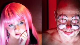 Tiny stepdaughter teen unexpected webcam session with step dad