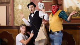 Time-Traveling Twink Dean Young Rides & Fucks Barkeep Charlie Cherry in Old West Saloon