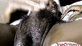 Sexy JBone drops a thickload after wanking off his ebony dick