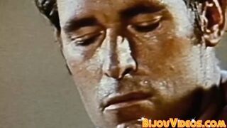 Vintage muscle gays deepthroat sucking & assfucking raw