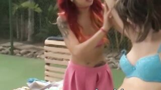 Ginger dyke Kimberly Chi cunt licked with naughty stepmommy