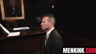 Lane Colten blackmails prof Derek Kage into hungry prick worship